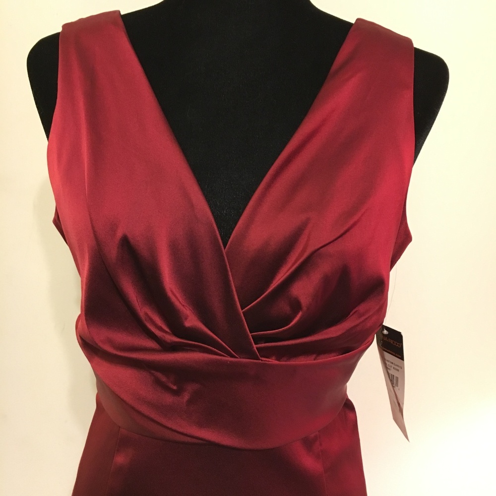 Donna Ricco Red Satin Dress